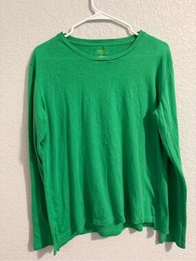 Polo Ralph Lauren 100% Cotton Men’s Green Long Sleeve Crew Neck Knit T-Shirt L